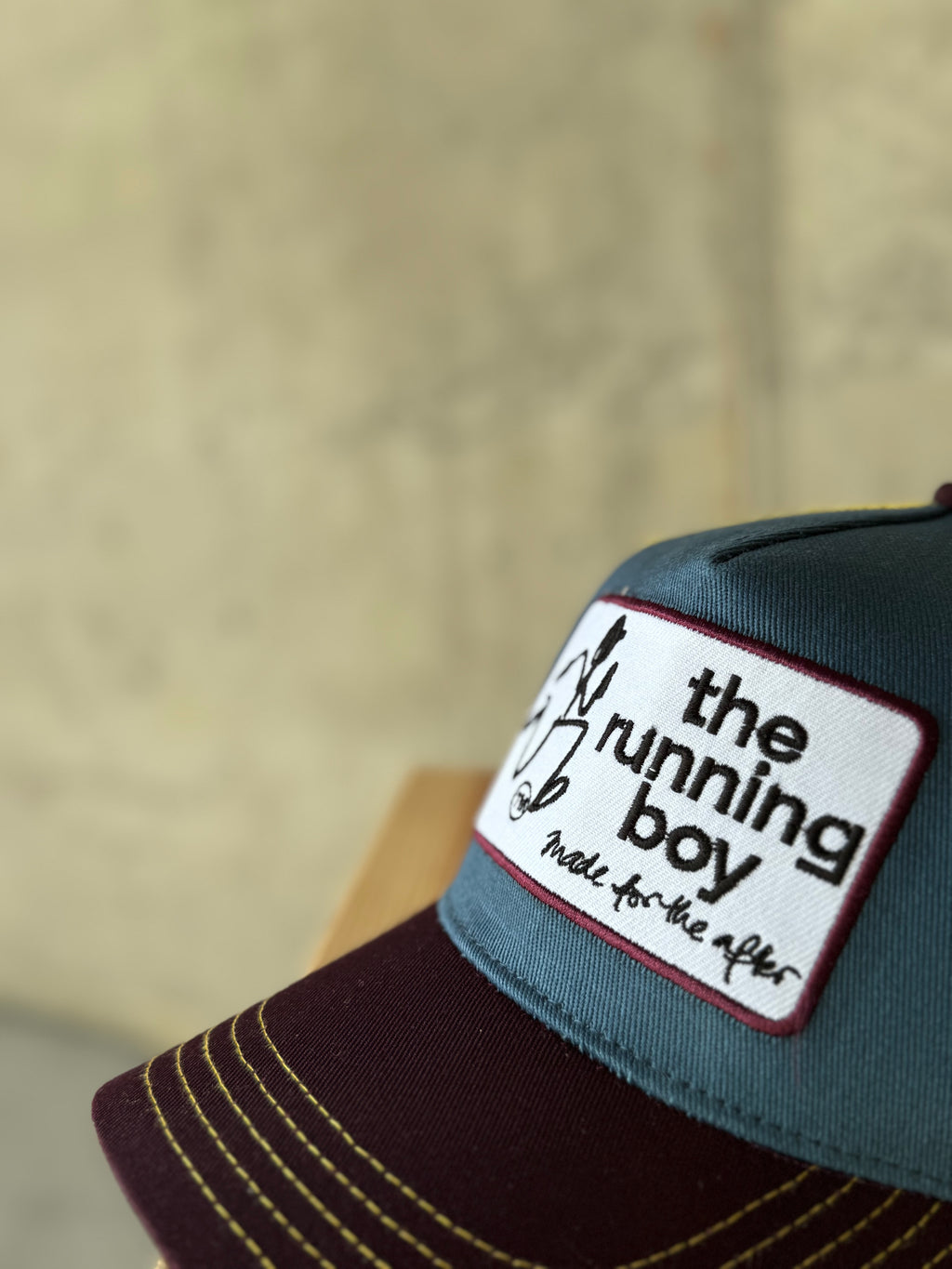 the running boy Trucker Hat. The First One. It's a littel BIG!