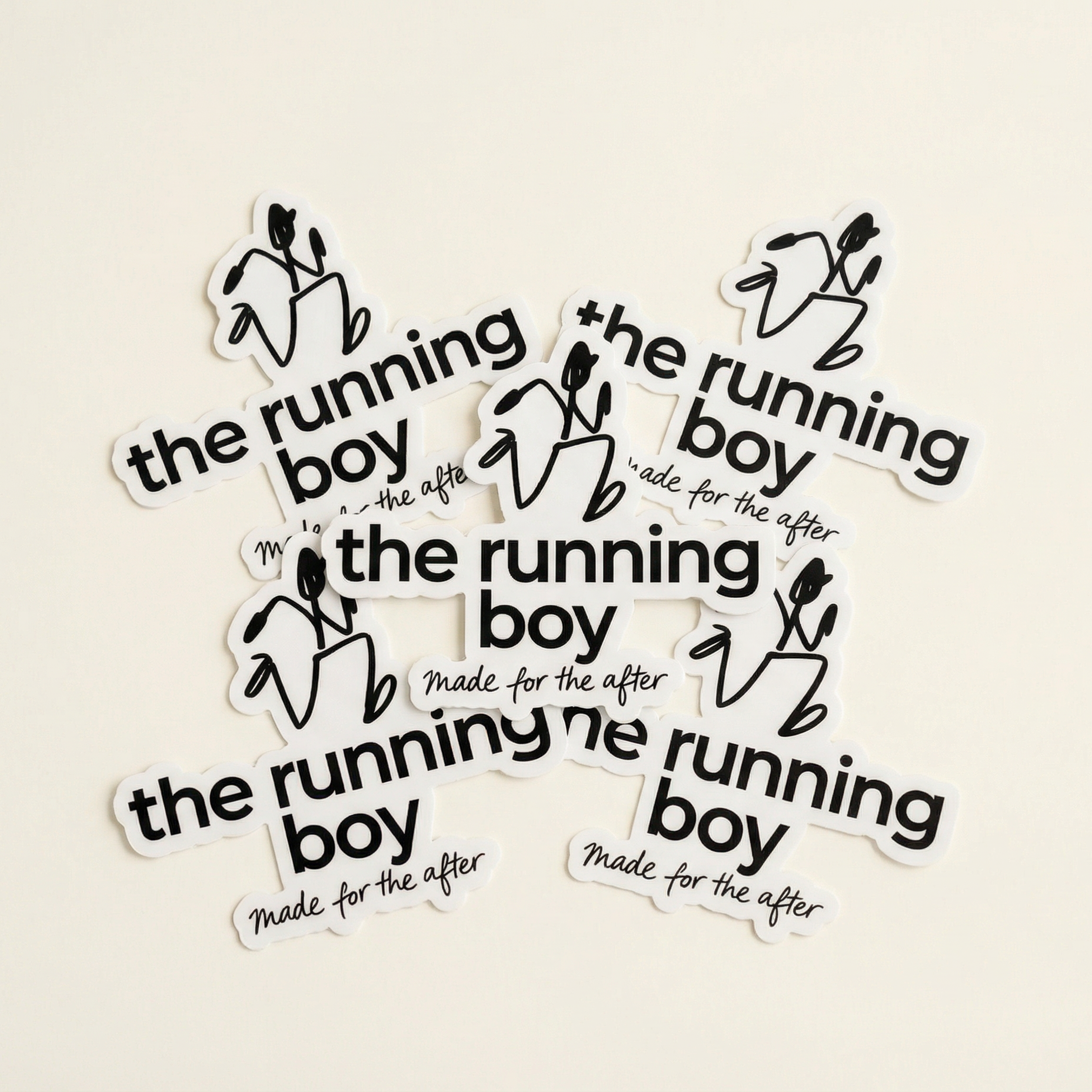 Pegatinas 'the running boy. Made for the after'. Pack 8 unidades.